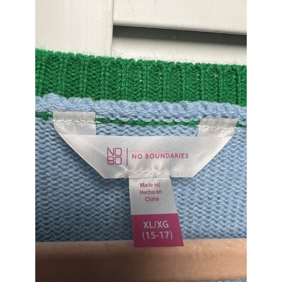 No Boundaries "Happy Holla Days" Ugly Christmas Sweater Juniors Size XL (15-17) - Picture 3 of 11